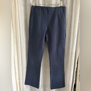 GAP Women's Dark Blue and White Striped Bootcut Pants size 0